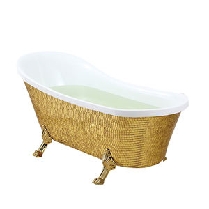 Petite <span class=keywords><strong>baignoire</strong></span> ovale en acrylique, avec mosaïque surround italien, autoportante, pour salle de bain - Product Image 2