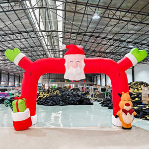 <b>Inflatable</b> Christmas <b>Santa</b> Arch Gate PVC Outdoor Holiday Decoration For Yard And - Product Image 1
