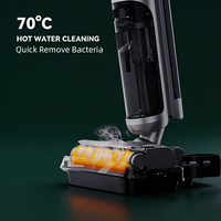 Serpillère Électrique Multifonctionnelle Légère CE Anti-Emmêlement avec Grattoir Métallique, Auto-Nettoyante à l'Eau Chaude, Humide et Sèche, Filtre HEPA, pour Hôtels