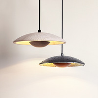 Suspension moderne en bois avec abat-jour en travertin noir naturel E27 pour îlot de cuisine, table à manger, chevet
