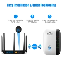 Repetidor WIFI de 300Mbps, amplificador remoto Wi-Fi 802.11N, amplificador de señal WiFi, red inalámbrica para el hogar/La Oficina