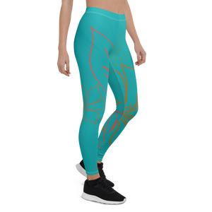 Leggings Largos CoastFlex Aqua Aloha para Mujer - Product Image 3