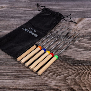 Smores Station Boîte en <span class=keywords><strong>bois</strong></span> Porte-barre avec poignées durables Smores Caddy avec bâtons de guimauve <span class=keywords><strong>Kit</strong></span> de Smores rustiques - Product Image 4
