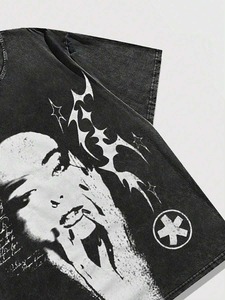 Camiseta casual de manga corta con cuello redondo y estampado para hombre, directo de fábrica, personalización disponible..F10 - Product Image 3