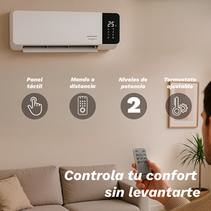 Stufa Elettrica da Parete in Ceramica Grunkel 2000W con Telecomando per Uso Domestico - Product Image 4