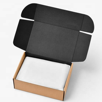 Boîtes en carton ondulé noir écologiques et recyclables en forme d'avion avec logo personnalisé en relief à prix raisonnable