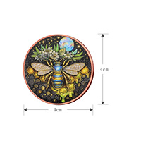 2026 BULK Pièce commémorative ronde de 1 oz en cuivre, motif abeille fantaisie aux ailes pailletées couleur cuivre