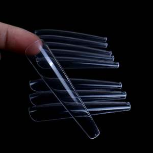 Ongles Conseils <span class=keywords><strong>Gel</strong></span> Transparent Doux X Clair <span class=keywords><strong>Capsule</strong></span> Extra Court Couvre Carré Français Pointe Double Forme Artificielle Presse Pleine Couverture Ongles - Product Image 1