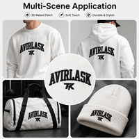 Patch en relief 3D personnalisé, toucher doux, transfert thermique, couleur et taille personnalisées pour les étiquettes de vêtements, sweat-shirts, sweats à capuche
