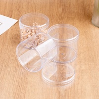 Boîte en plastique PS transparente de qualité alimentaire, cylindrique, avec couvercle, pour biscuits, fruits, dessert en mille couches, boîte à tiramisu, emballage alimentaire
