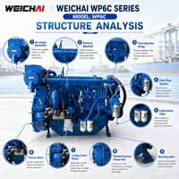 Moteur diesel marin SCDC authentique Weichai WP6C122-15 122HP 90kW 1500RPM IMO II pour bateau de pêche et bateau de travail