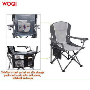 Chaise de camping portable Woqi, légère et pliable, avec structure en aluminium et tissu Oxford, pour jardin et plage - Product Image 2