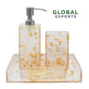 Ensemble de salle de bain de luxe en résine Porte-savon élégant Porte-brosse à dents et ensemble d'accessoires pour la maison et les salles de bain d'invités d'Inde - Product Image 2