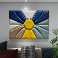 Géométrie Abstraction Canapé Toile de fond Art mural Décoration intérieure Peintures 3D Stéréoscopique Cuir Sculpture Peinture murale