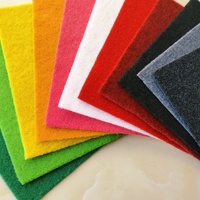 Rouleaux de moquette en velours à poils longs, aiguilletés, 100% polyester, moquette murale, rouge, pour désherbage et expositions, provenant d'une usine chinoise
