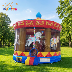 WINSUN Castillo Inflable, Castillo Hinchable, Trampolín Inflable con Forma de Carrusel - Product Image 1