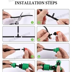 Kit d'irrigation goutte à goutte 50 mètres 1/2 pouce PVC, efficace pour l'arrosage des plantes de jardin extérieur, flexible et facile à installer - Product Image 4
