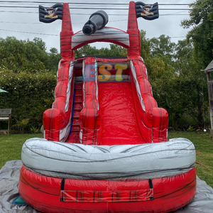 Tobogán <span class=keywords><strong>de</strong></span> agua inflable pirata Mármol rojo Comercial PVC Barco Cañón Barco pirata Tobogán <span class=keywords><strong>de</strong></span> agua inflable Tobogán <span class=keywords><strong>de</strong></span> agua con piscina - Product Image 3