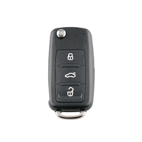 Coque de clé de voiture pliable à bouton pour Volkswagen Vw Jetta Golf Passat Beetle