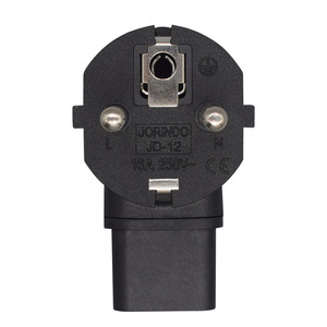 Đen 16A 250V loại F EU cắm để IEC C13 Adapter 4.8mm Vòng Đức Schuko cắm ổ cắm chuyển đổi làm bằng đồng bền - Product Image 2