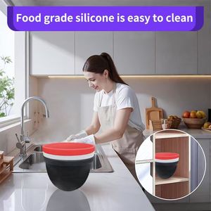 Revestimientos de Silicona para Tazones de Batidora, Revestimiento de Silicona Reutilizable con Tapa para Tazón de Mezcla de 5 Cuartos, para Repostería - Product Image 6