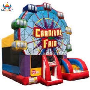 Grand combo gonflable de carnaval 5-en-1 en PVC 7x5m/25x18ft pour 5 à 10 passagers - Product Image 4
