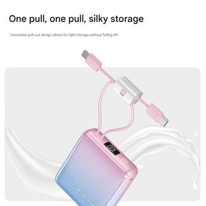 Offres Spéciales 10000mAh Power Bank 66W <span class=keywords><strong>Super</strong></span> rapide avec câble intégré Affichage numérique Alliage d'aluminium Mini Power Bank OEM Vente en gros - Product Image 5