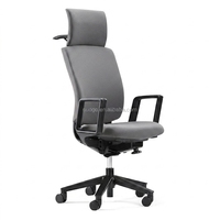 Chaise de bureau ergonomique contemporaine rose en tissu, pivotante, avec appui-tête réglable, confortable pour le personnel