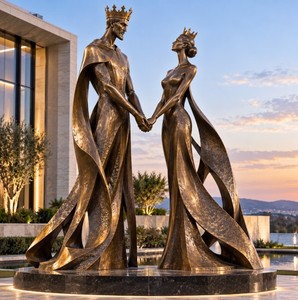 Escultura Moderna de Gran Tamaño de Bronce del <span class=keywords><strong>Rey</strong></span> y la Reina - Product Image 3