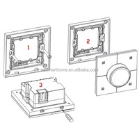 Nouvel interrupteur à bouton rotatif avec relais 3 voies, passerelle d'interrupteur intelligent pour éclairage avec application mobile Tuya, contrôle par interrupteur et contrôle par écran