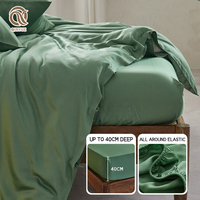 Literie écologique 100% Viscose de bambou Draps-housse avec bandes élastiques Ensemble de lit en bambou