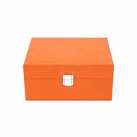 Boîte à montre de luxe personnalisée en cuir PU rigide, emballage de bijoux, insert en daim pour montre, gaufrage de logo personnalisé, prix de gros