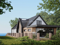 Maison préfabriquée de conception moderne de haute qualité, cadre en acier, utilisation en villa, bureau, appartement, chambre à coucher, maison triangulaire