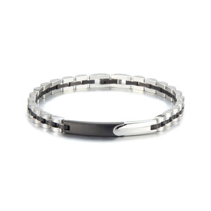 Pulsera y brazalete de moda para hombre de acero inoxidable 316L antideslustre, chapado en oro de 14K y 18K, espacios en blanco grabables para pulseras de hombre - Product Image 6