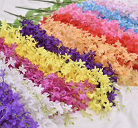 Bunga Wisteria Lilac Sutra Buatan Tangan Berkualitas Tinggi Modern untuk Dekorasi Dinding & Langit-langit Pernikahan, Pesta, dan Rumah