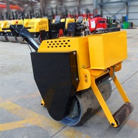 Mini-compacteur routier 1 tonne à entraînement hydraulique pour la compactation de l'asphalte et du sol