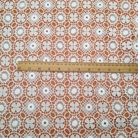 Dentelle de rideau soluble dans l'eau en soie de lait, style africain, motifs floraux blancs, broderie complète en tissu, pour robe de mariée