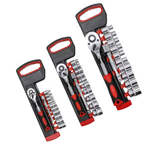 Alta Qualidade 1/4 "3/8" 1/2 "Ratchet Handle Bike Reparação Do Carro Manutenção Soquete Tool <span class=keywords><strong>Set</strong></span> Kit - Product Image 4