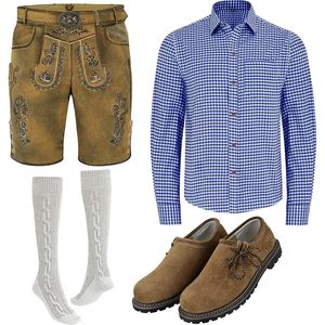 Lederhosen bavaroises personnalisées pour hommes, costume traditionnel en cuir pour l'Oktoberfest, taille adulte réglable - Product Image 2