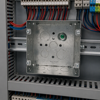Boîtier de jonction électrique en acier galvanisé soudé, carré, 4-11/16 po, profondeur 2-1/8 po, encastré, embossé, norme américaine