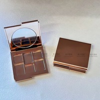 Boîte d'emballage de fard à paupières cosmétique sept couleurs en plastique ABS pulvérisé sur mesure de forme irrégulière, couleur unie