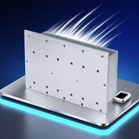Radiateur à dents de pelle haute densité personnalisé CNC Ahovel L6063-T5, dissipateur thermique pour navire, anti-corrosion, gris argenté