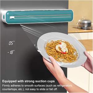 Preservative Film Tools Convenient Plastic <b>Wrap</b> Dispenser Cling <b>Wrap</b> Dispenser With Cutter - Product Image 4