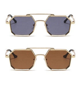 Custom Newest Wholesale Vintage Design Lady Square Polygon Frame Women Glasses <b>Sunglasses</b> - Product Image 3