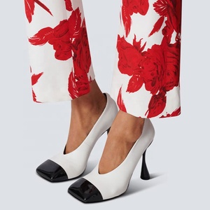 Custom High Heels Women Summer Dress <b>Shoes</b> Chic Patchwork Pumps Square Toe on Stiletto - Product Image 1