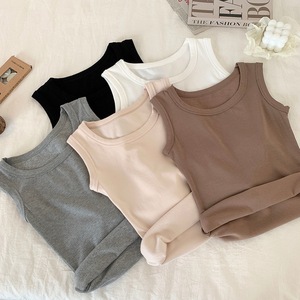 Chaleco Térmico de Algodón sin Costuras con Calefacción Integrada para Mujer, Protección Dorsal, Cuello Redondo, Estilo Vintage, Camiseta Interior Cálida para Otoño - Product Image 4