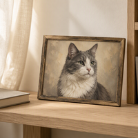 Portrait de chat personnalisé, art mural personnalisé, 30 x 40 cm, décoration murale personnalisée