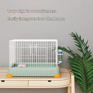 Ayı ve tavşan lüks ev büyük uzay yetişkin ve bebek kafesi anti-sprey idrar düğmesi kapatma Metal malzeme kobay evcil hayvan kafesi - Product Image 2