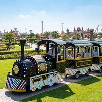 Train touristique sans rails à batterie Nova Rides, populaire pour les parcs d'attractions et les aires de jeux en plein air TLT-FT6