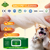 Lingettes de toilettage pour animaux de compagnie rinçables petit quantité minimale de commande OEM direct d'usine